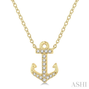 Anchor Shape Petite Diamond Fashion Pendant